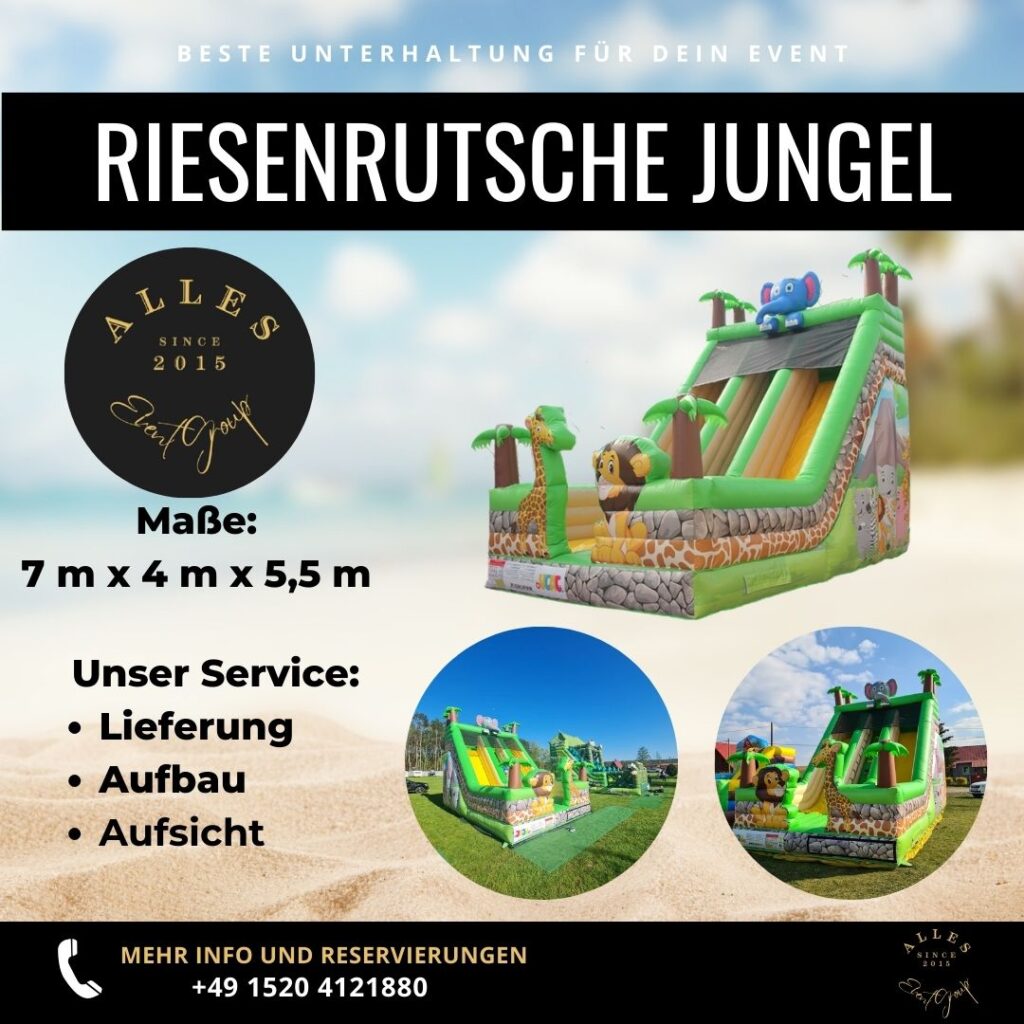 Riesenrutsche Jungle Attraktionen Usedom