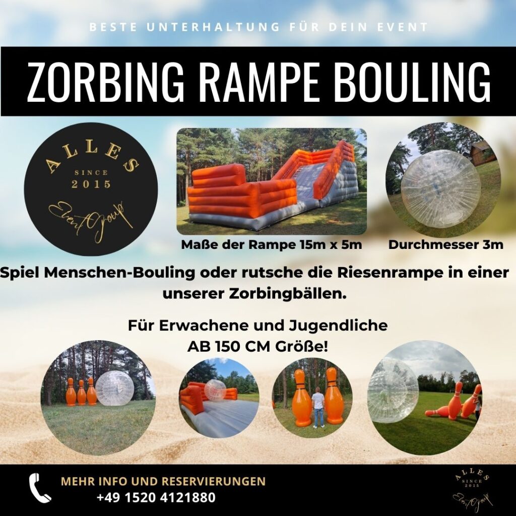 Zorbing mit Rampe Attraktionen Usedom